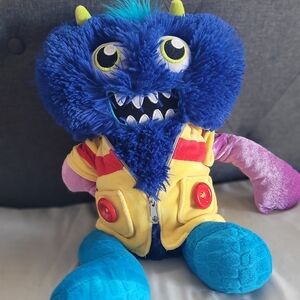 BAB MONSTER MIXTER STUFFED ANIMAL EUC PLUSH BLUE SOFT CUTE